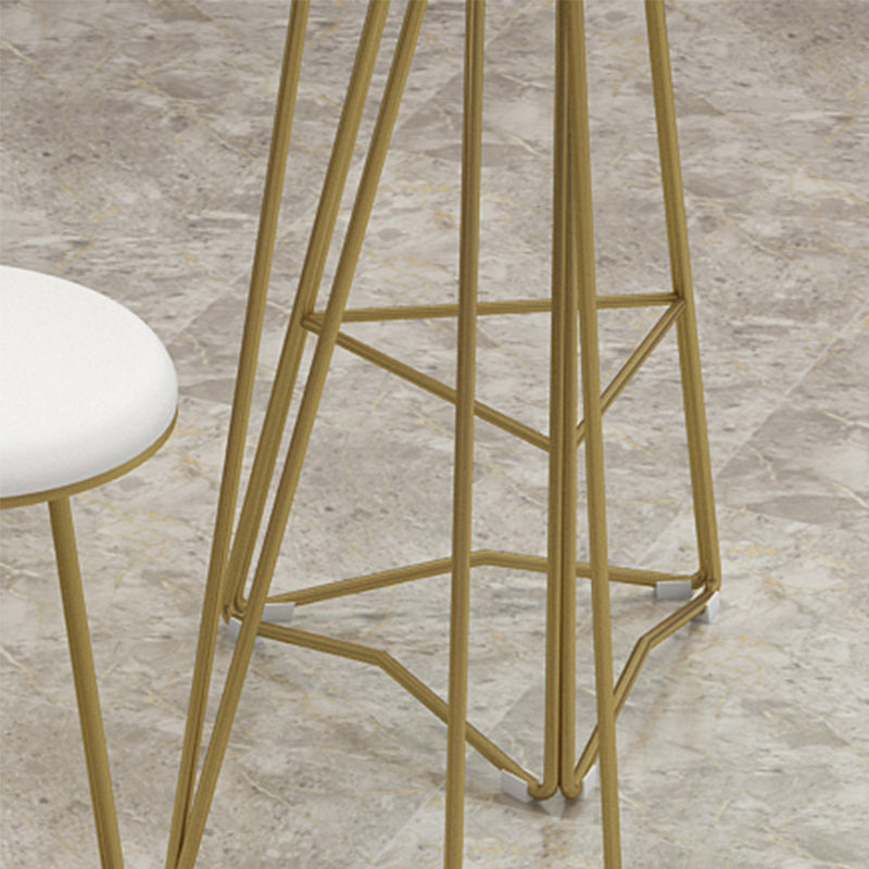 Glam Style Bar Table Rectangle Solid Wood Bar Dining Table for Living Room