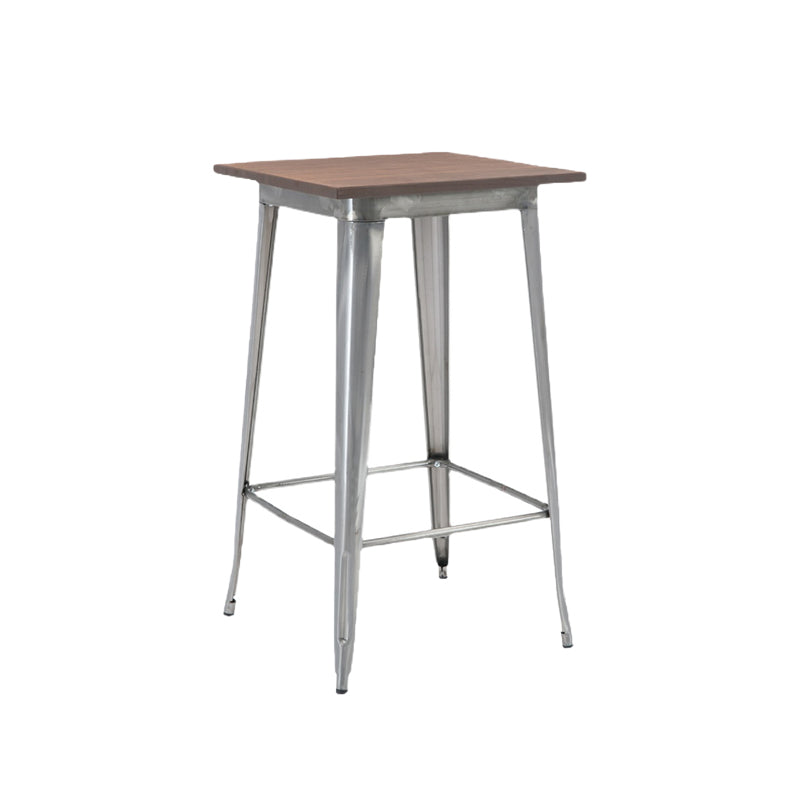 Industrial Pub Table Solid Wood Bar Height Bar Table for Cafe and Breakroom