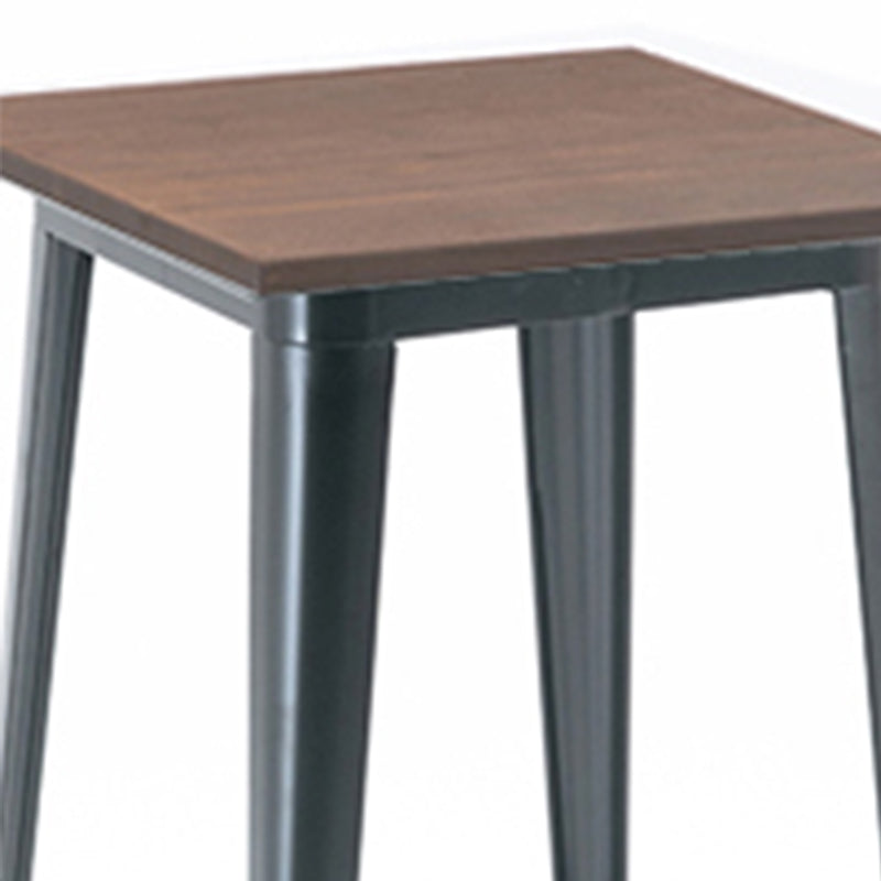 Industrial Pub Table Solid Wood Bar Height Bar Table for Cafe and Breakroom