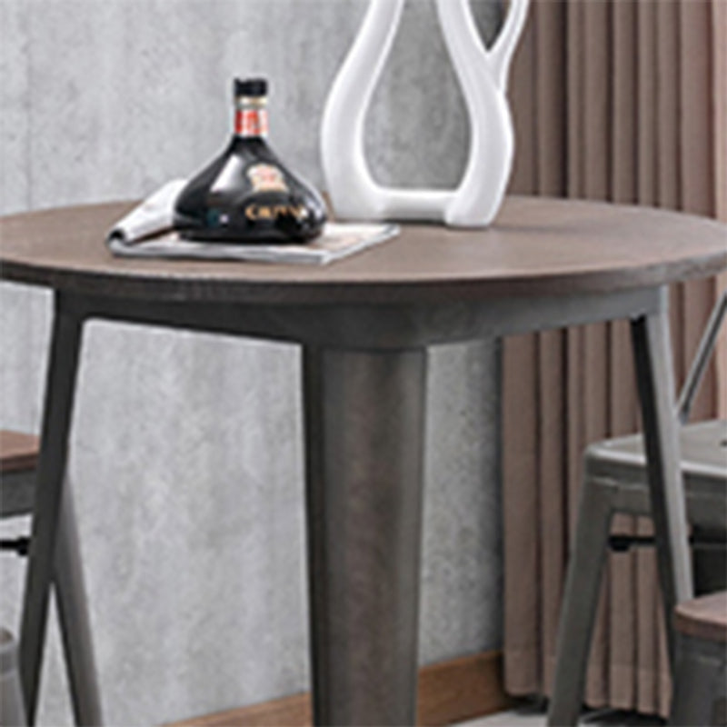 Industrial Pub Table Solid Wood Bar Height Bar Table for Cafe and Breakroom