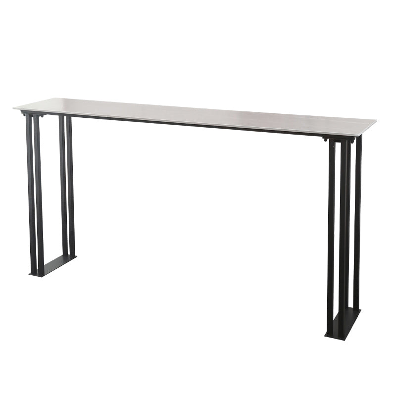 Industrial Style Rectangle Bar Table Stone Sled Base Bar Dining Table