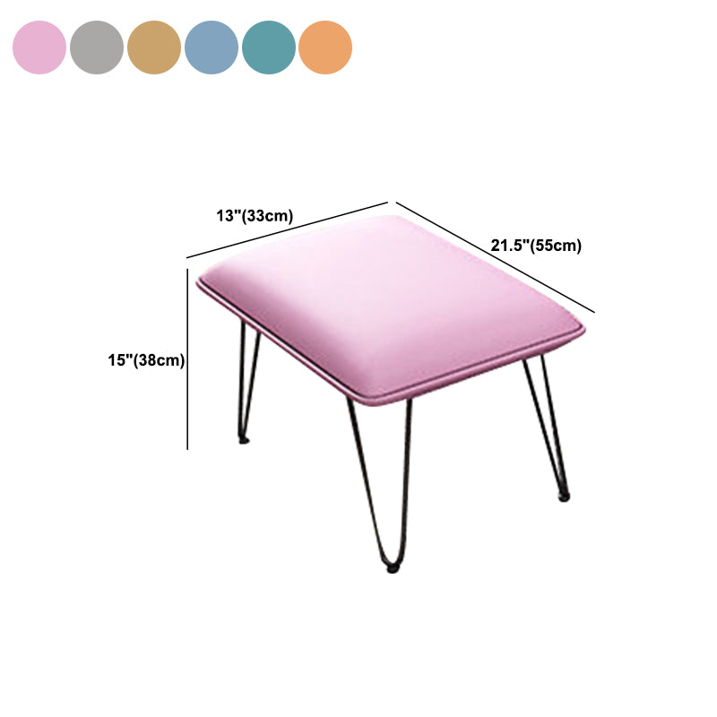 Contemporary Rocking Chair Solid Color Faux Leather Indoor Rocker Chair with Cushions