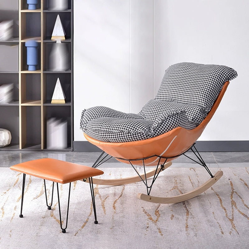 Modern Rocker Chair Upholstered with Light Legs Glider for Living Room