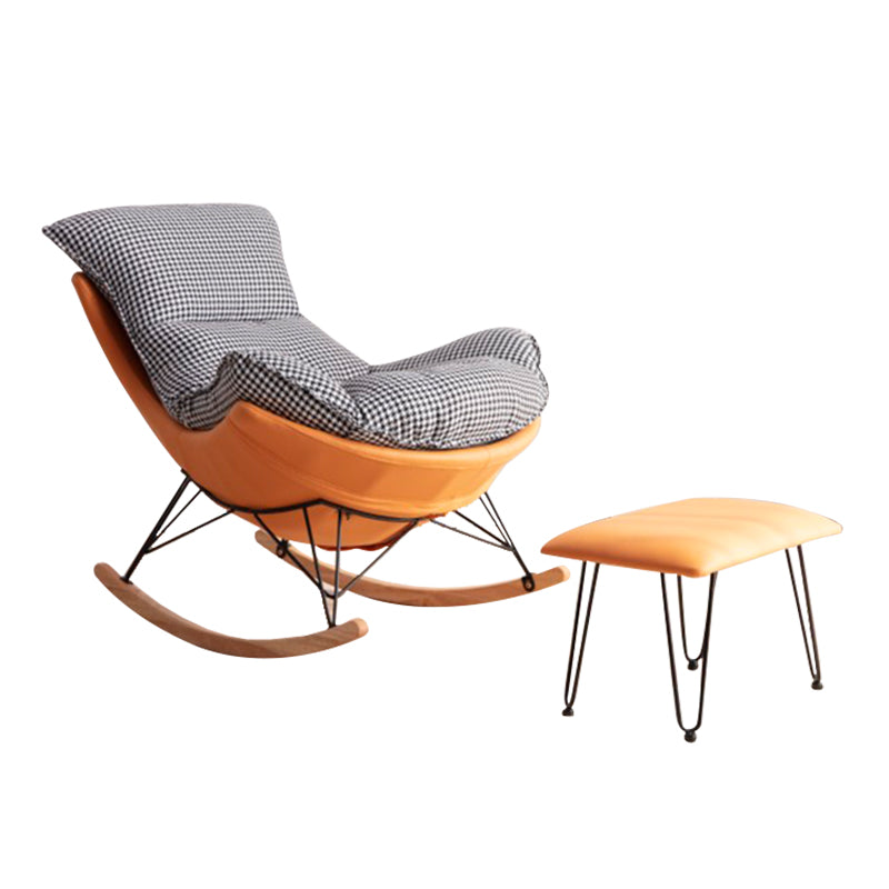 Modern Rocker Chair Upholstered with Light Legs Glider for Living Room