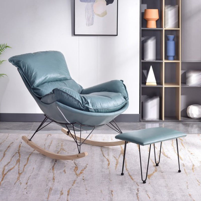 Modern Rocker Chair Upholstered with Light Legs Glider for Living Room