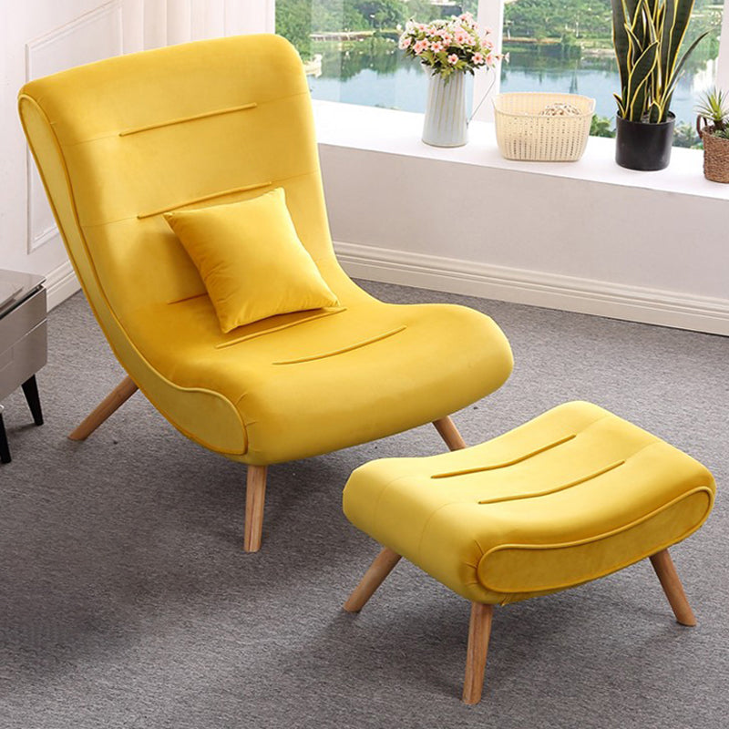Modern Cushions Rocker Chair Solid Wood Frame Spindle Rocker Chair with Ottoman