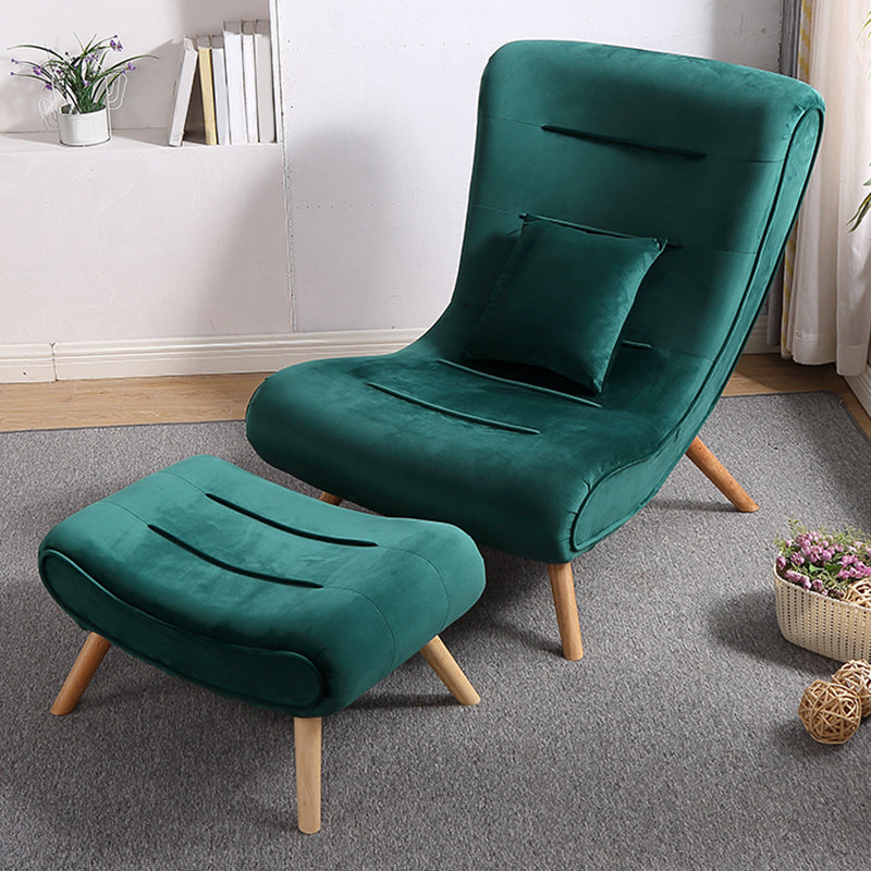 Modern Cushions Rocker Chair Solid Wood Frame Spindle Rocker Chair with Ottoman