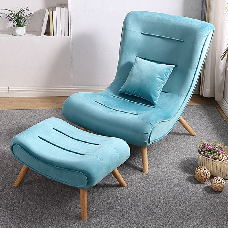 Modern Cushions Rocker Chair Solid Wood Frame Spindle Rocker Chair with Ottoman