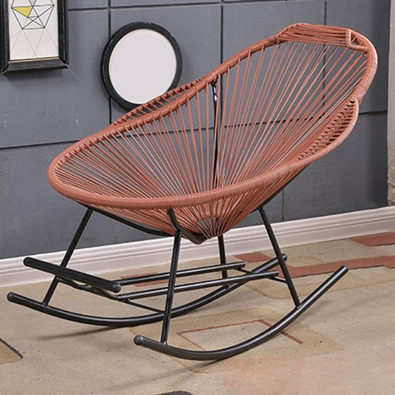 Modern Minimalist Rocker Chair Metal Frame Spindle Rocker Chair for Home