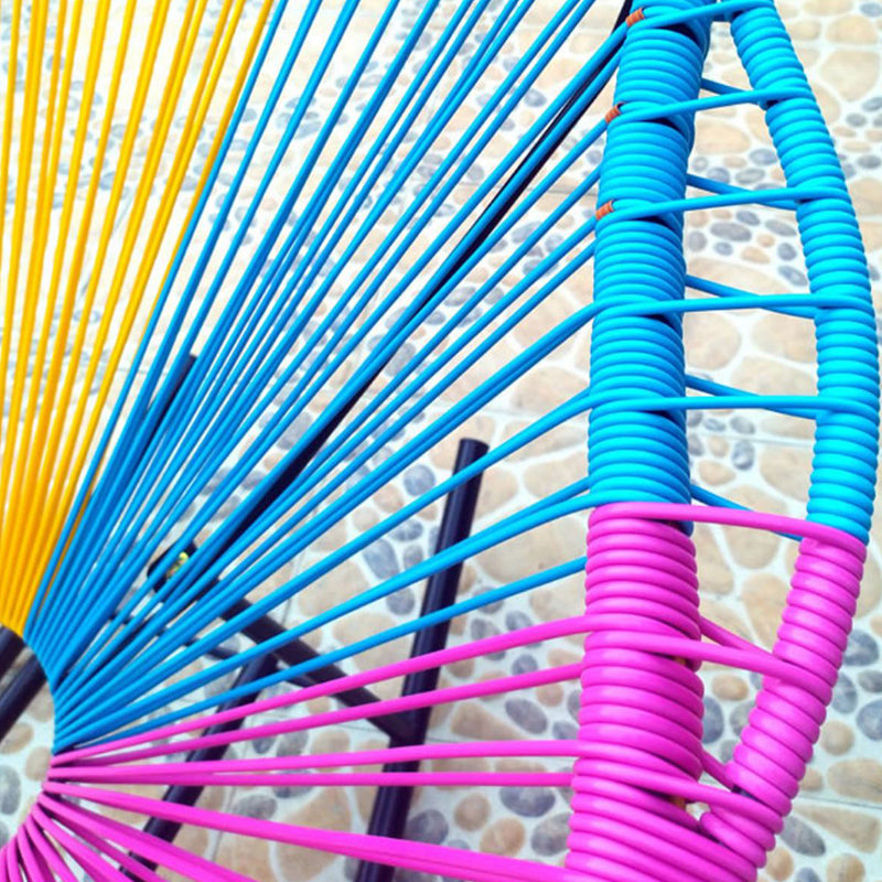 Modern Minimalist Rocker Chair Metal Frame Spindle Rocker Chair for Home