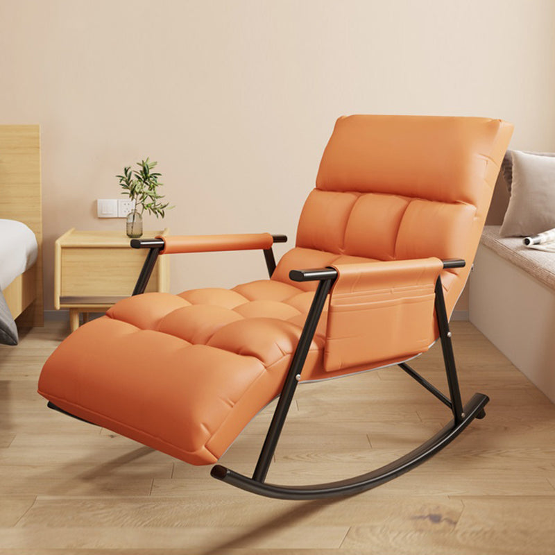 Modern Cushions Rocker Chair Metal Frame Spindle Rocker Chair for Living Room