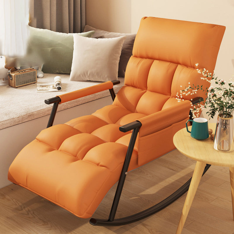 Modern Cushions Rocker Chair Metal Frame Spindle Rocker Chair for Living Room