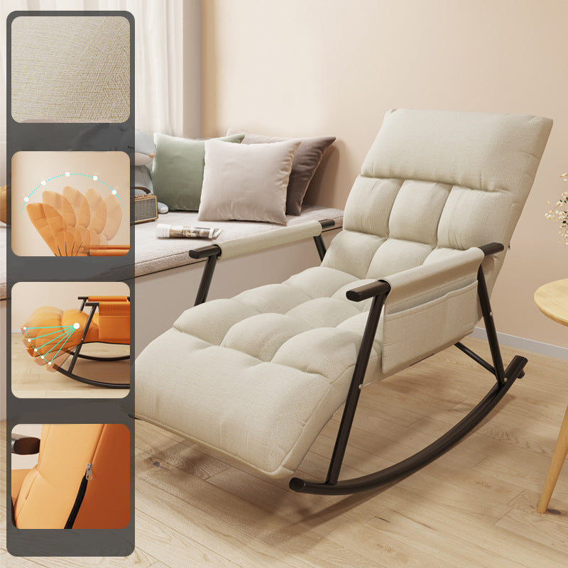 Modern Cushions Rocker Chair Metal Frame Spindle Rocker Chair for Living Room