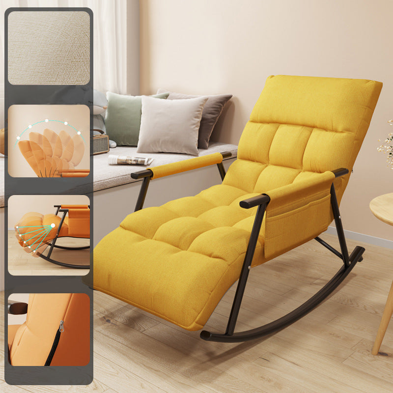 Modern Cushions Rocker Chair Metal Frame Spindle Rocker Chair for Living Room