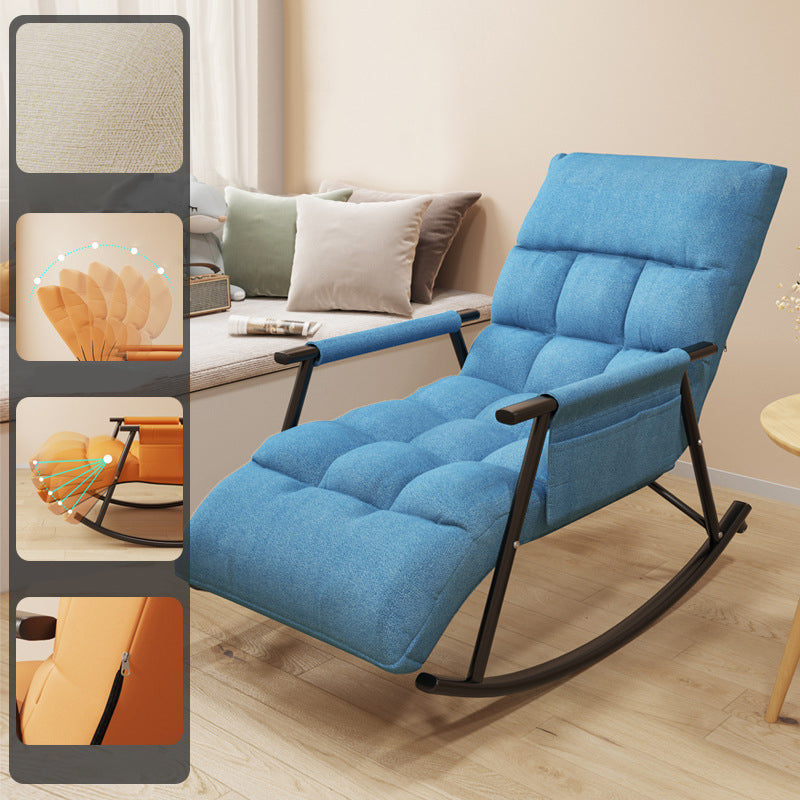 Modern Cushions Rocker Chair Metal Frame Spindle Rocker Chair for Living Room