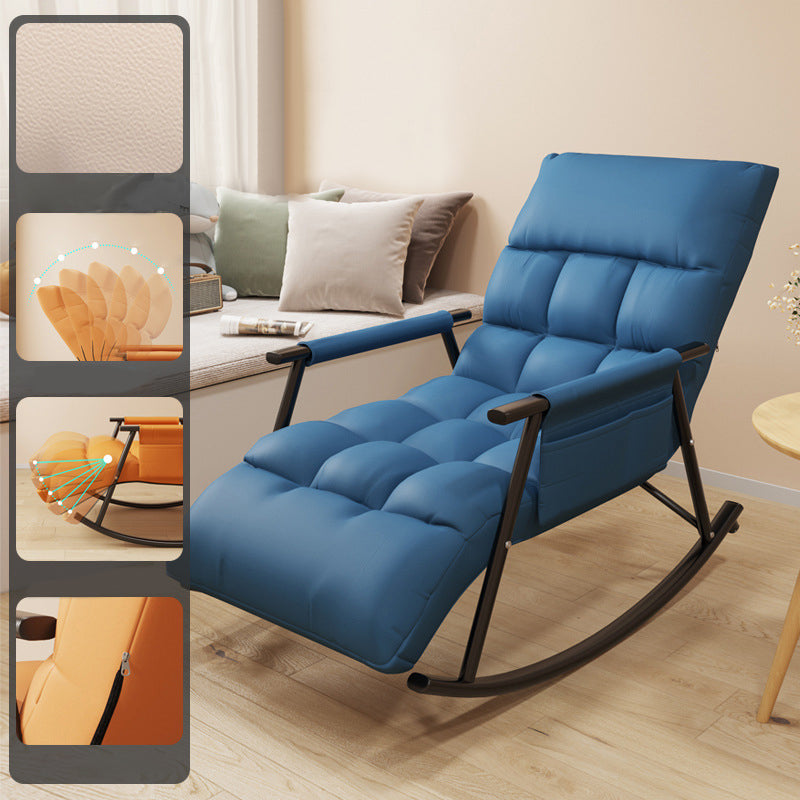 Modern Cushions Rocker Chair Metal Frame Spindle Rocker Chair for Living Room