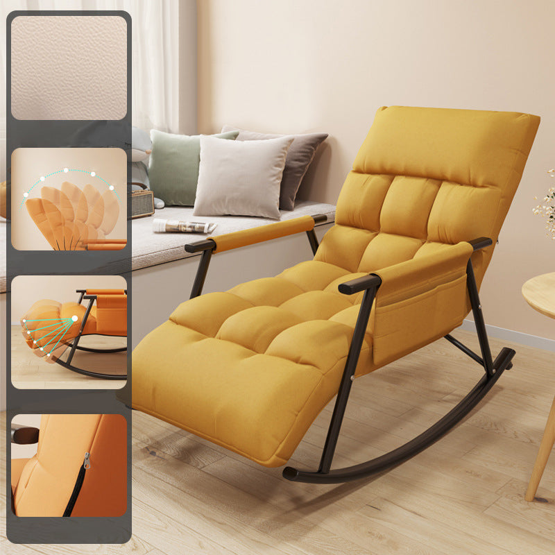 Modern Cushions Rocker Chair Metal Frame Spindle Rocker Chair for Living Room