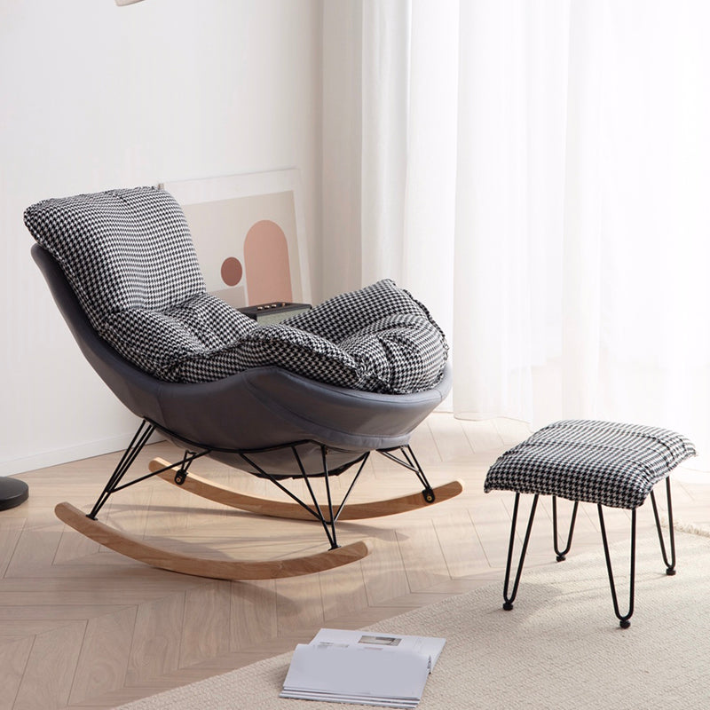 Contemporary Simple Style Rocking Chair Single Indoor Sofa Rocking Chair for Break