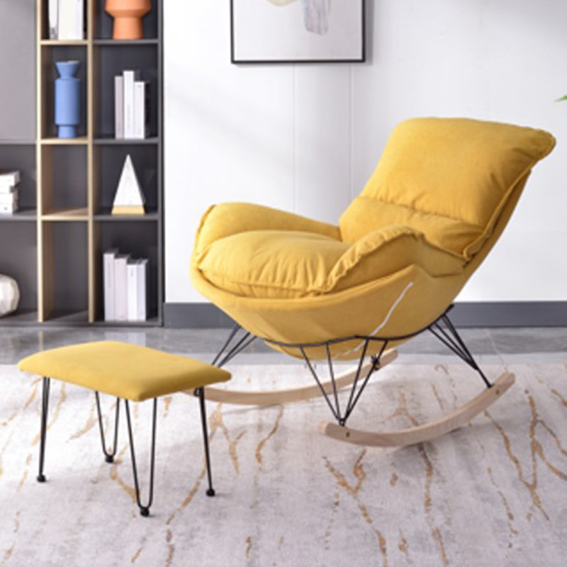 Contemporary Simple Style Rocking Chair Single Indoor Sofa Rocking Chair for Break