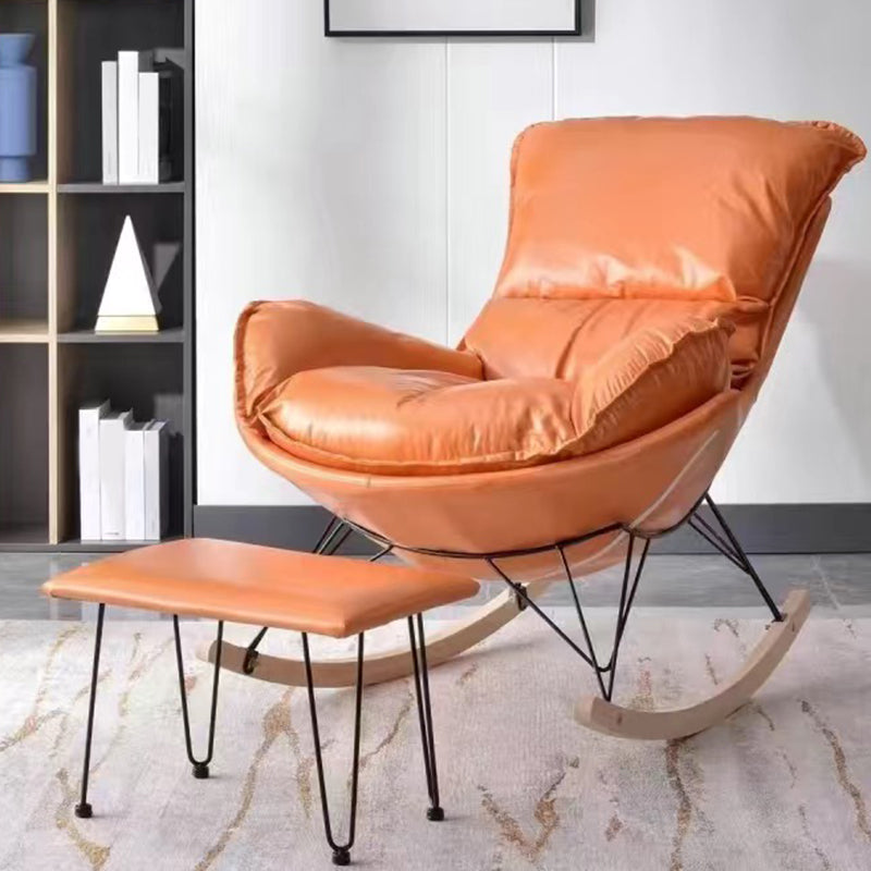 Contemporary Simple Style Rocking Chair Single Indoor Sofa Rocking Chair for Break