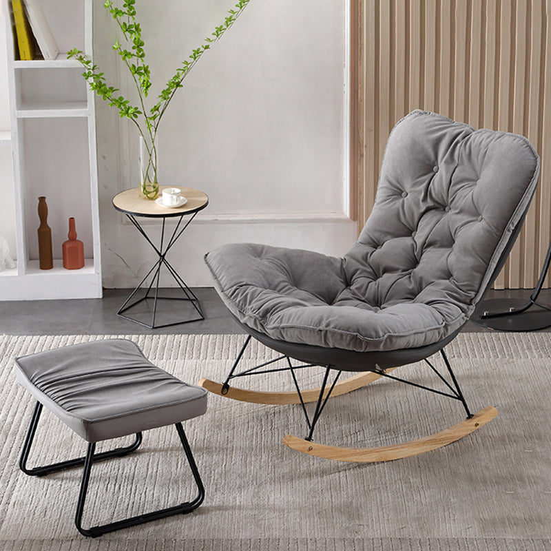 Modern Single Rocker Chair Waterproof Simple Chair for Bedroom and Living Room