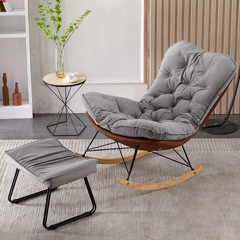 Modern Single Rocker Chair Waterproof Simple Chair for Bedroom and Living Room