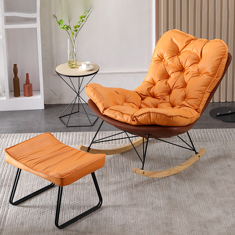 Modern Single Rocker Chair Waterproof Simple Chair for Bedroom and Living Room
