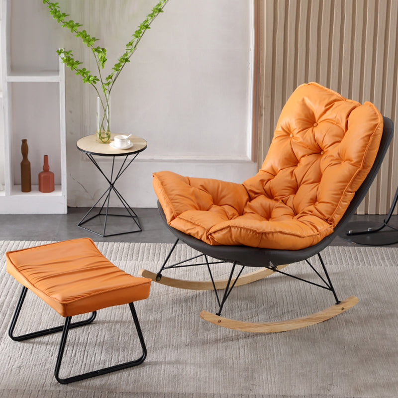 Modern Single Rocker Chair Waterproof Simple Chair for Bedroom and Living Room