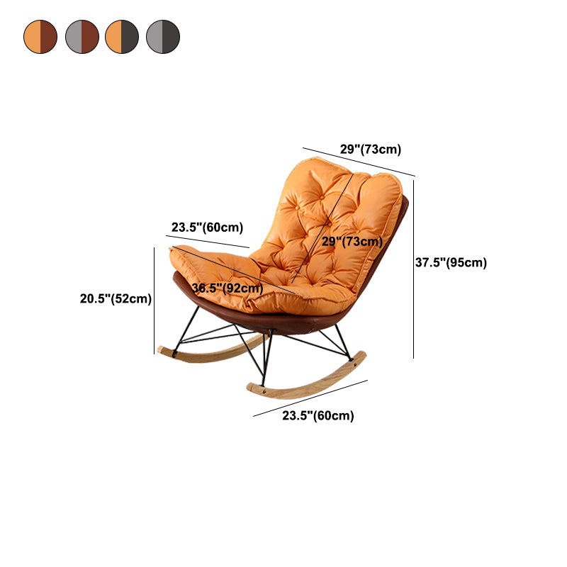Modern Single Rocker Chair Waterproof Simple Chair for Bedroom and Living Room