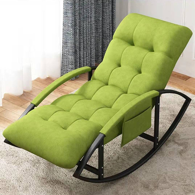 Tufted Cushions Rocker Chair Whole Colored Fabric Modern Rocker Chair in Living Room