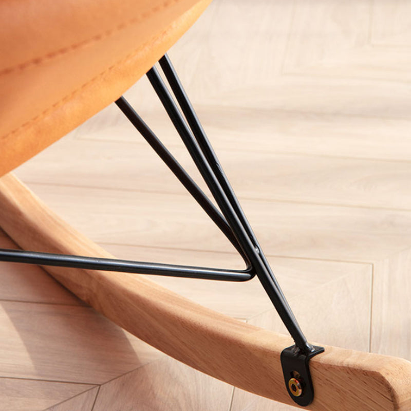 Modern Cushions Rocker Chair Metal Frame Spindle Rocker Chair with Ottoman