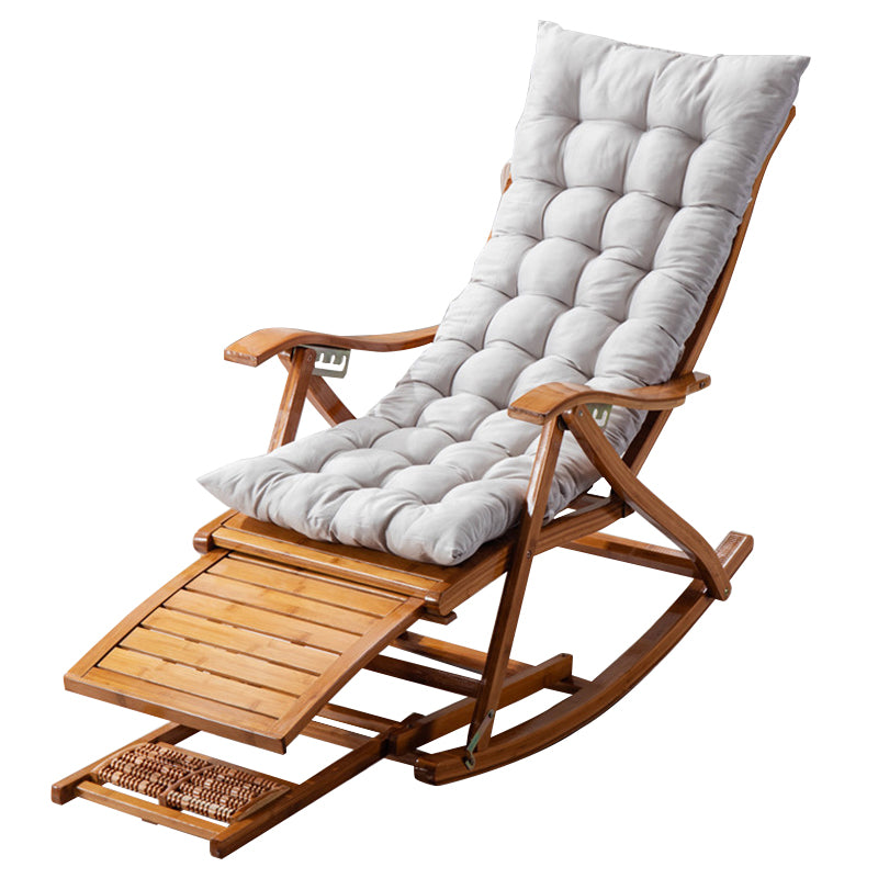 Antique Bamboo Recliner Chair Folding Recliner Chair with Cushion