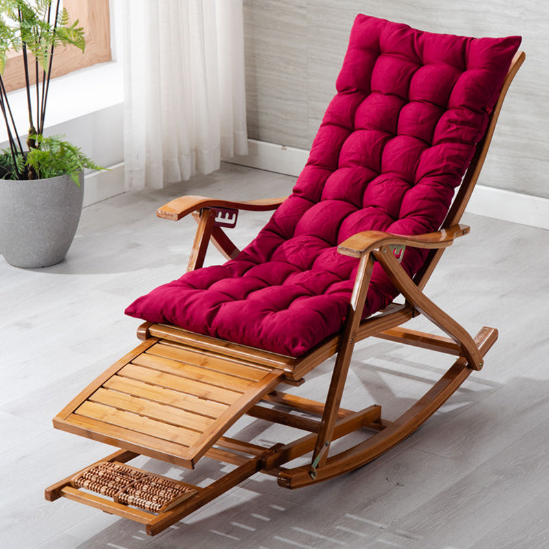 Antique Bamboo Recliner Chair Folding Recliner Chair with Cushion