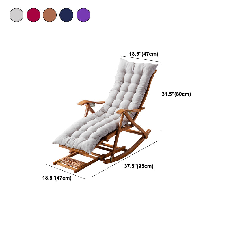 Antique Bamboo Recliner Chair Folding Recliner Chair with Cushion