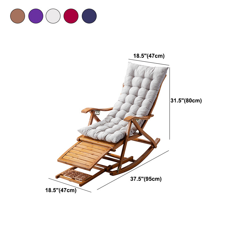 Antique Bamboo Recliner Chair Folding Recliner Chair with Cushion