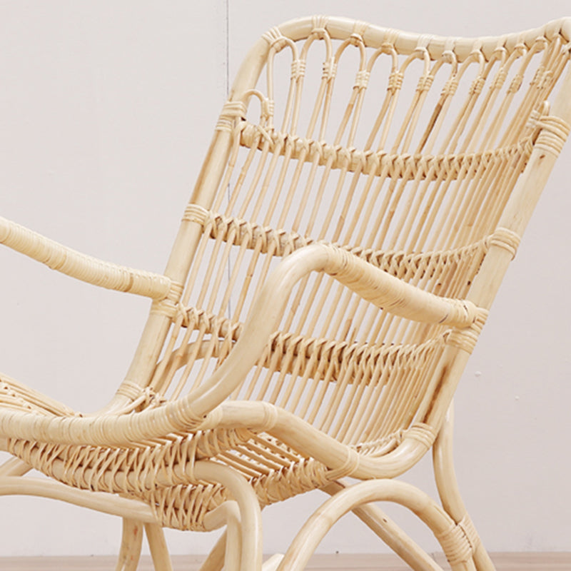 Modern Rocking Accent Chair Rattan/Wicker Rocker Chair for Balcony