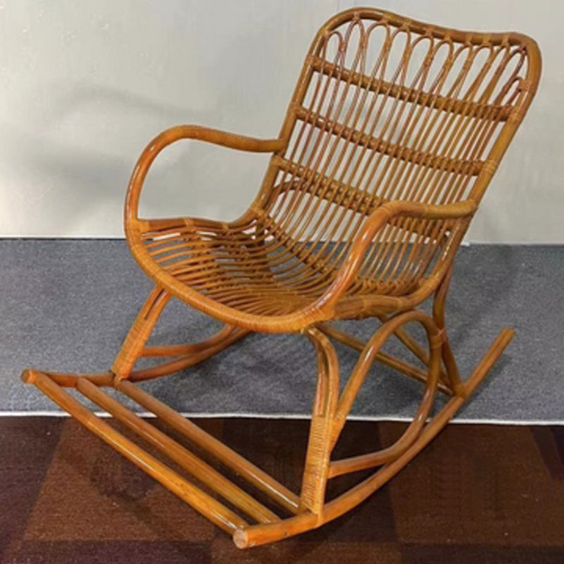 Modern Rocking Accent Chair Rattan/Wicker Rocker Chair for Balcony