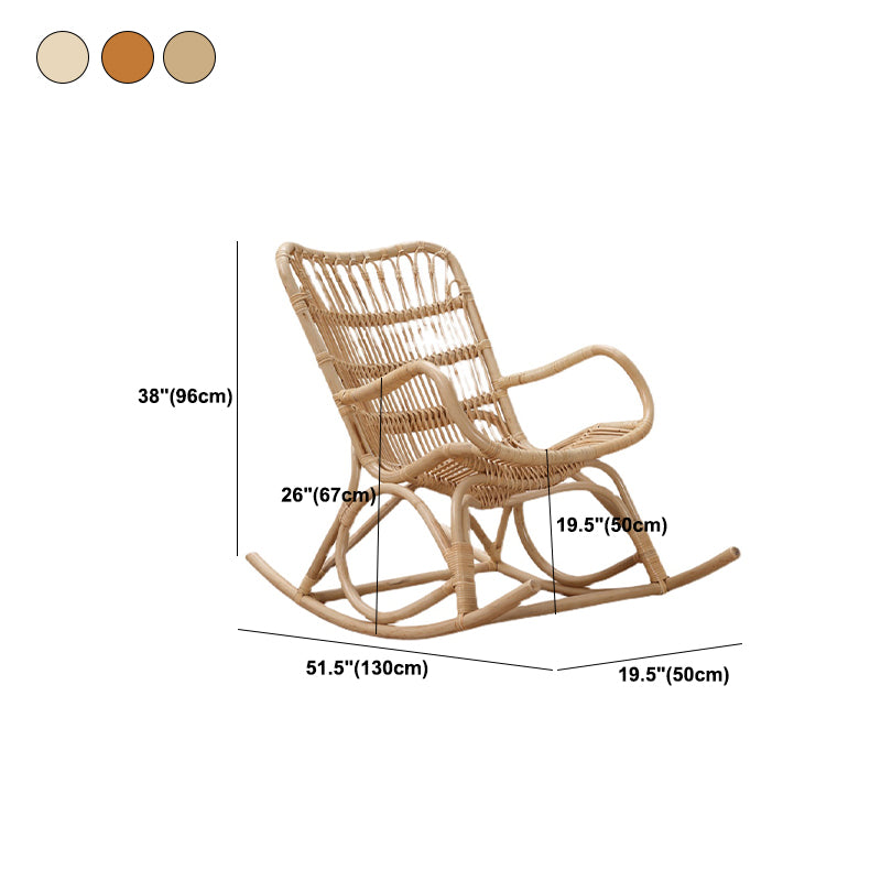 Modern Rocking Accent Chair Rattan/Wicker Rocker Chair for Balcony