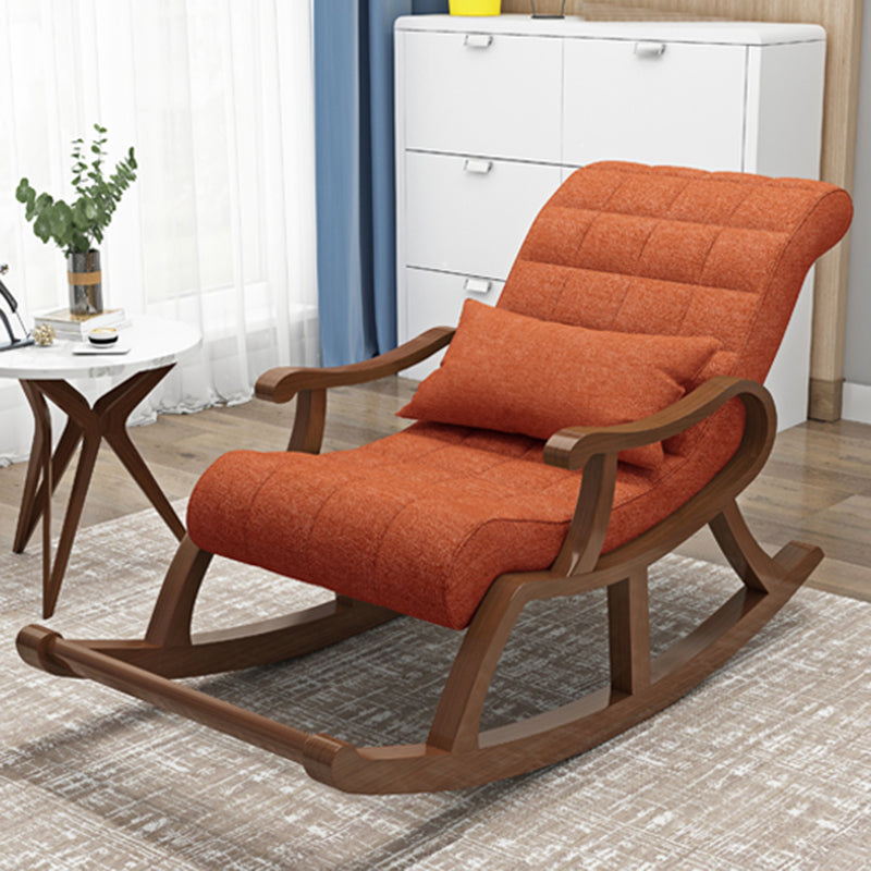 Mid-Century Modern Recliner Chair Upholstered Recliner Chair with Pillow