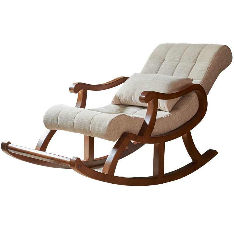 Mid-Century Modern Recliner Chair Upholstered Recliner Chair with Pillow