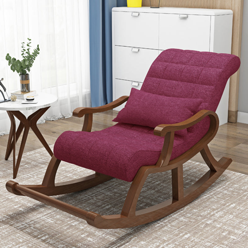 Mid-Century Modern Recliner Chair Upholstered Recliner Chair with Pillow