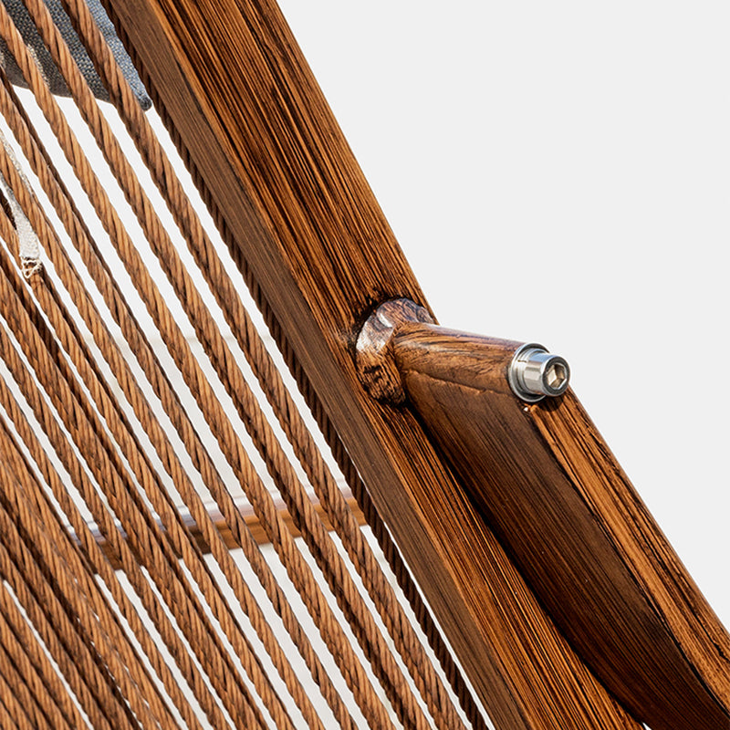 Rattan and Metal Rocker Chair Contemporary Spindle Rocking Accent Chair for Outdoor