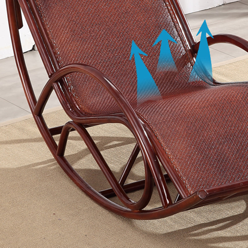 Rattan Antique Rocking Chair 27.6" x 66.9" x 35.4" Rocker Chair High Back for Living Room