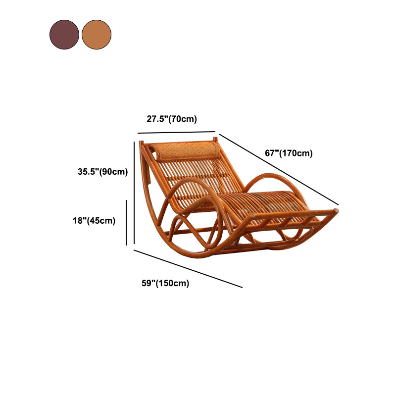 Rattan Antique Rocking Chair 27.6" x 66.9" x 35.4" Rocker Chair High Back for Living Room