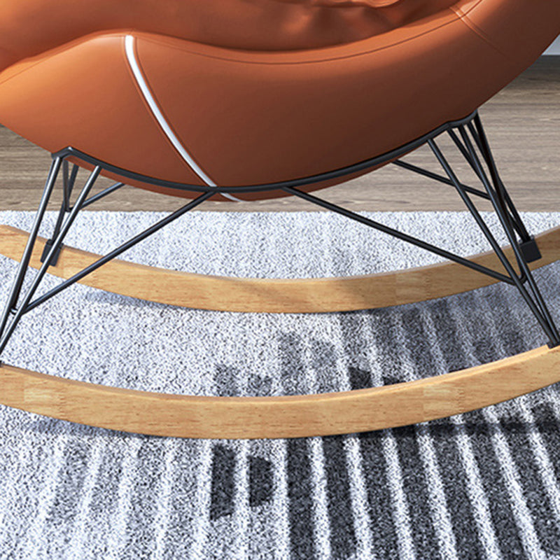 Contemporary Rocking Chair Solid Wood Rocker Chair with Removable Cushions