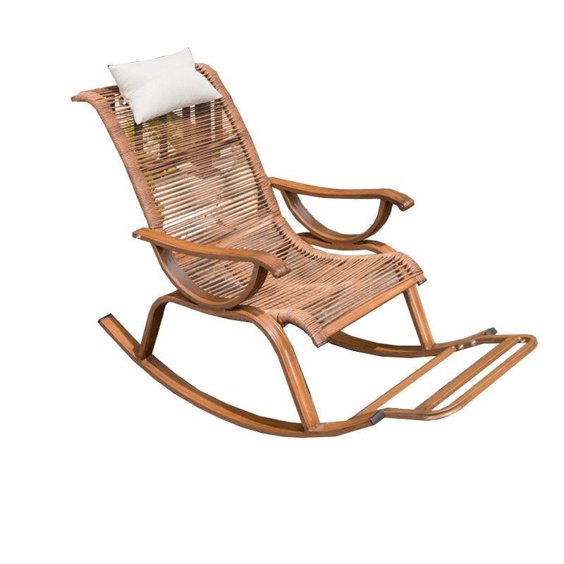 Contemporary Recliner Chair Rattan/Wicker Recliner Chair with Pillow