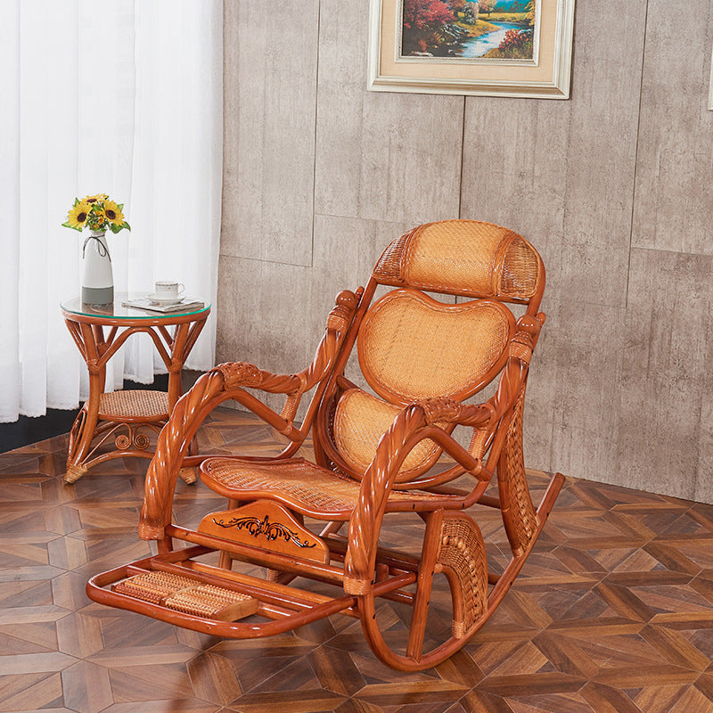 Mid Century Modern Recliner Chair Rattan/Wicker Recliner Chair for Living Room