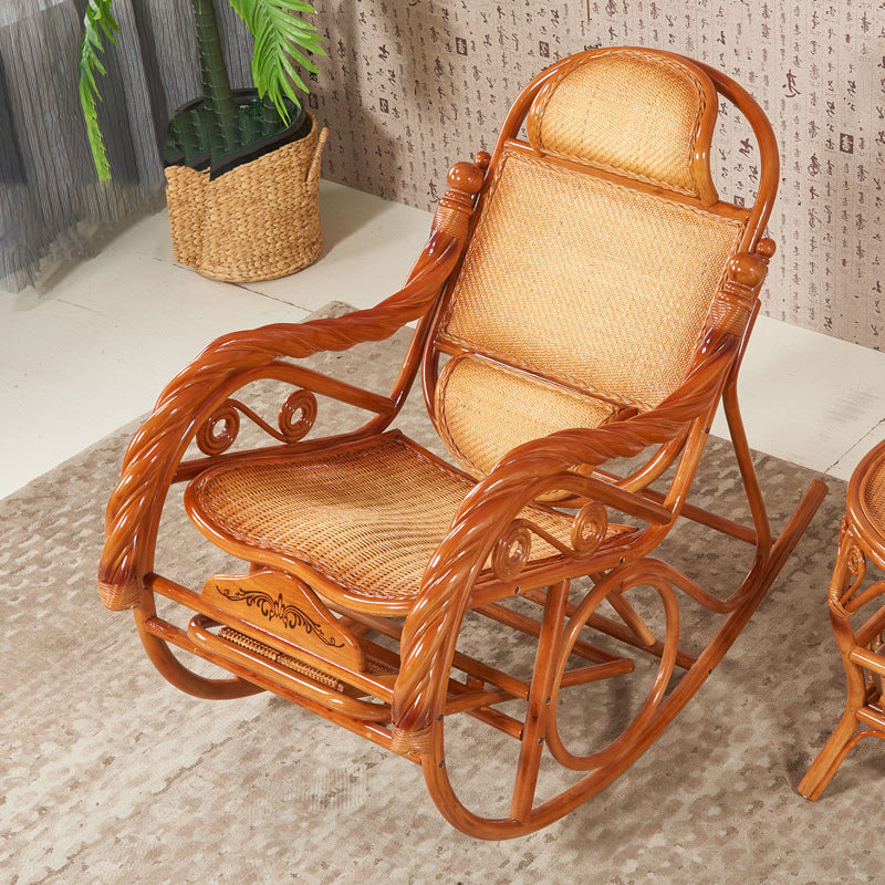 Mid Century Modern Recliner Chair Rattan/Wicker Recliner Chair for Living Room