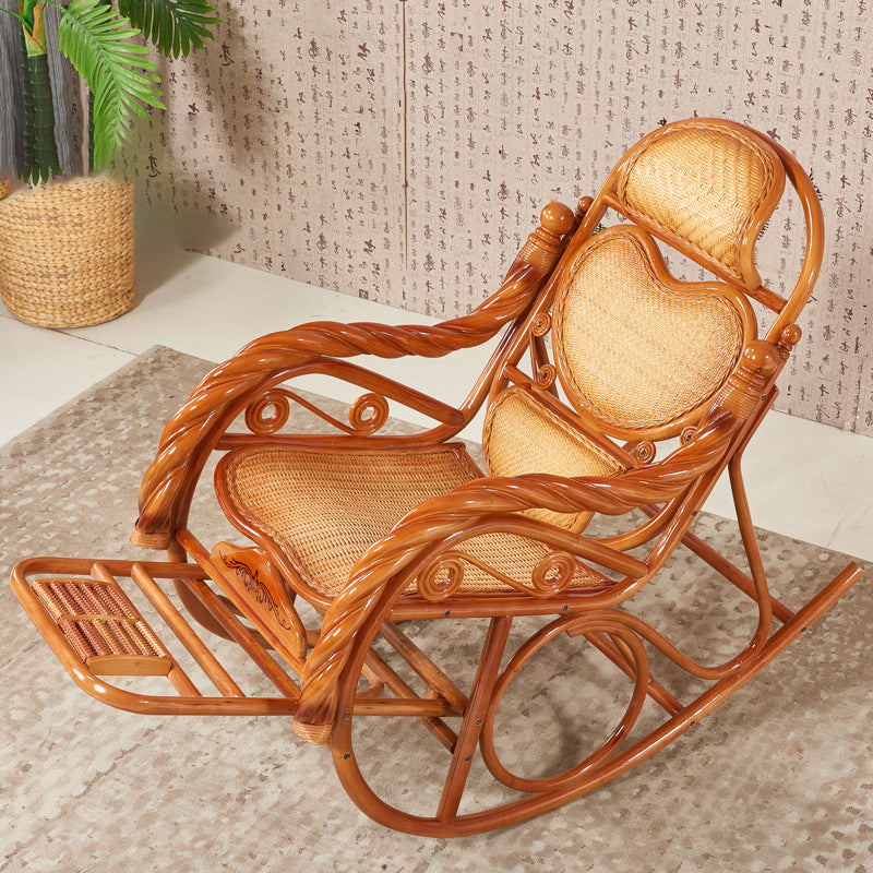 Mid Century Modern Recliner Chair Rattan/Wicker Recliner Chair for Living Room