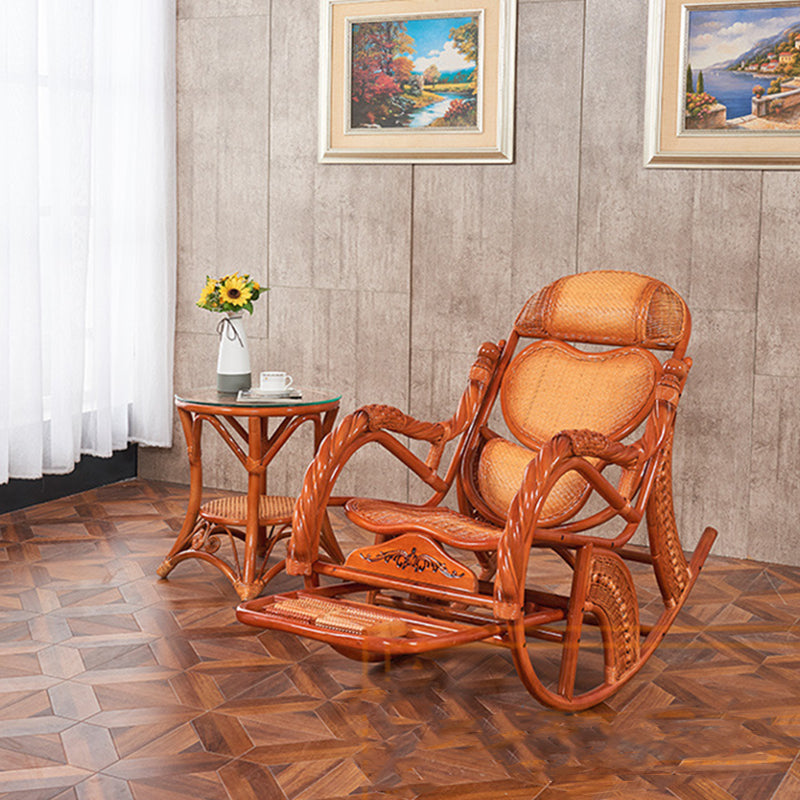 Mid Century Modern Recliner Chair Rattan/Wicker Recliner Chair for Living Room